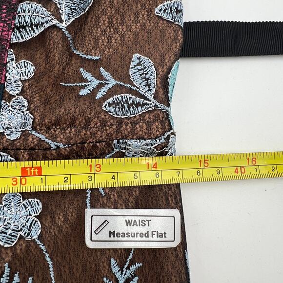 Anthropologie Beguile by Byron Lars Brocade Floral Dress Black Lace Sheath Mini - Picture 6 of 9